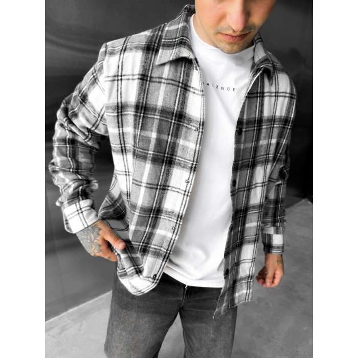 Oversize сорочка в клітинку