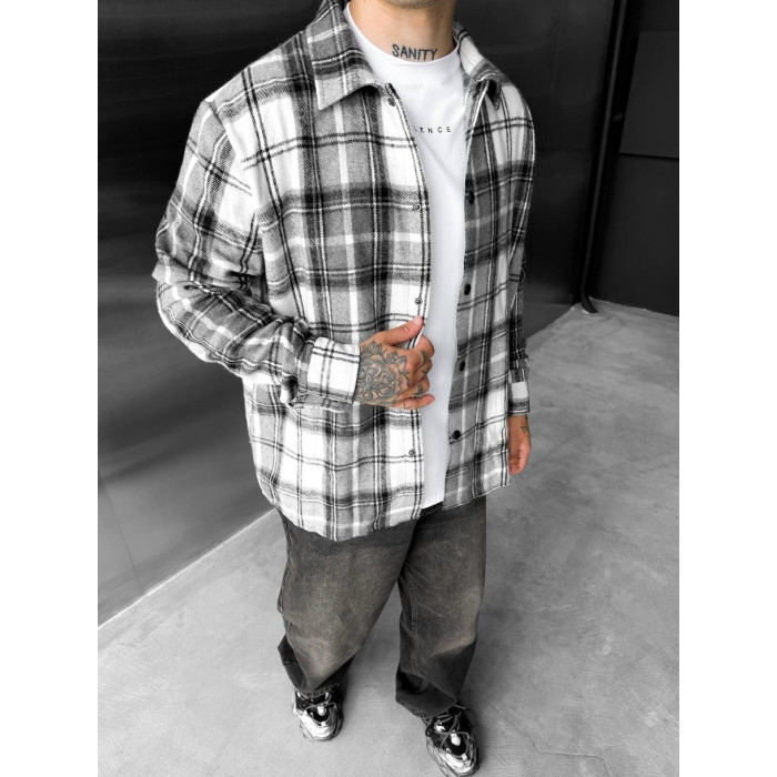 Oversize сорочка в клітинку