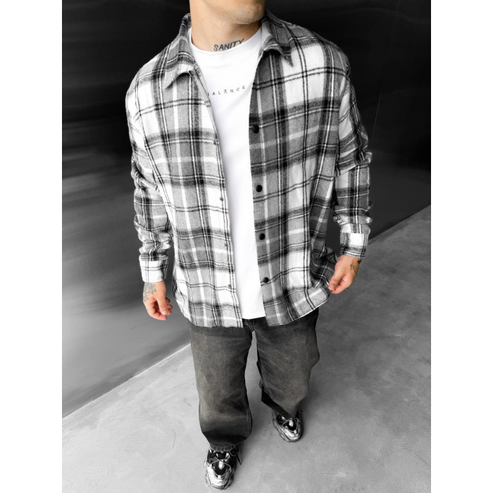 Oversize сорочка в клітинку
