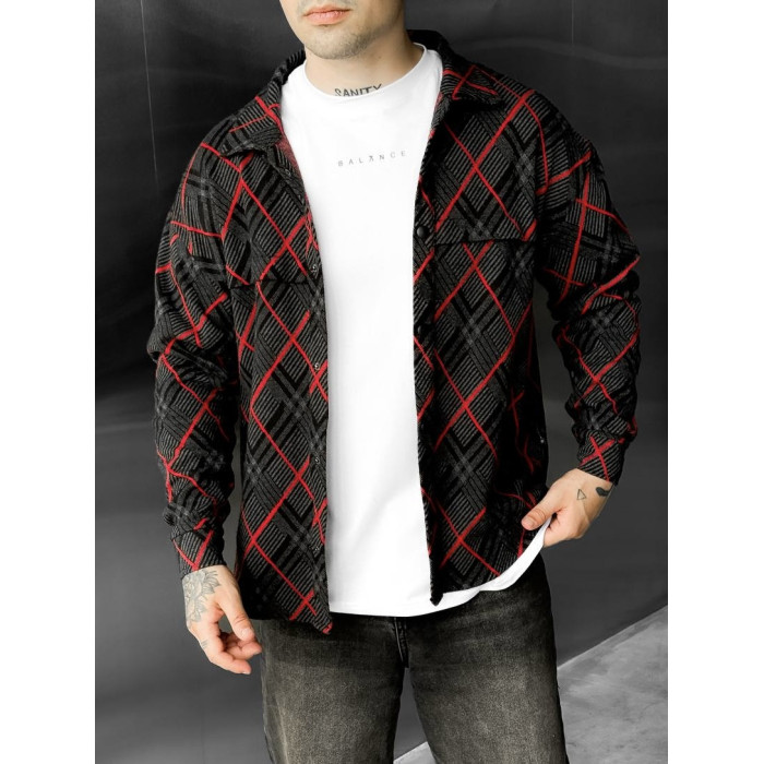 Oversize сорочка в клітинку