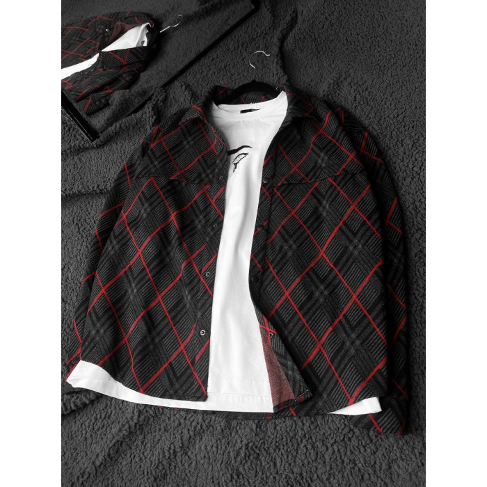 Oversize сорочка в клітинку