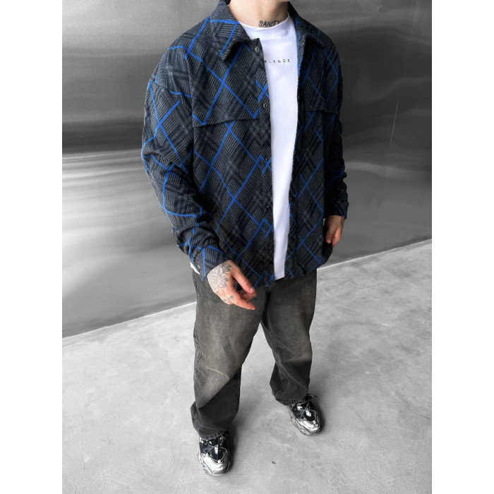 Oversize сорочка в клітинку