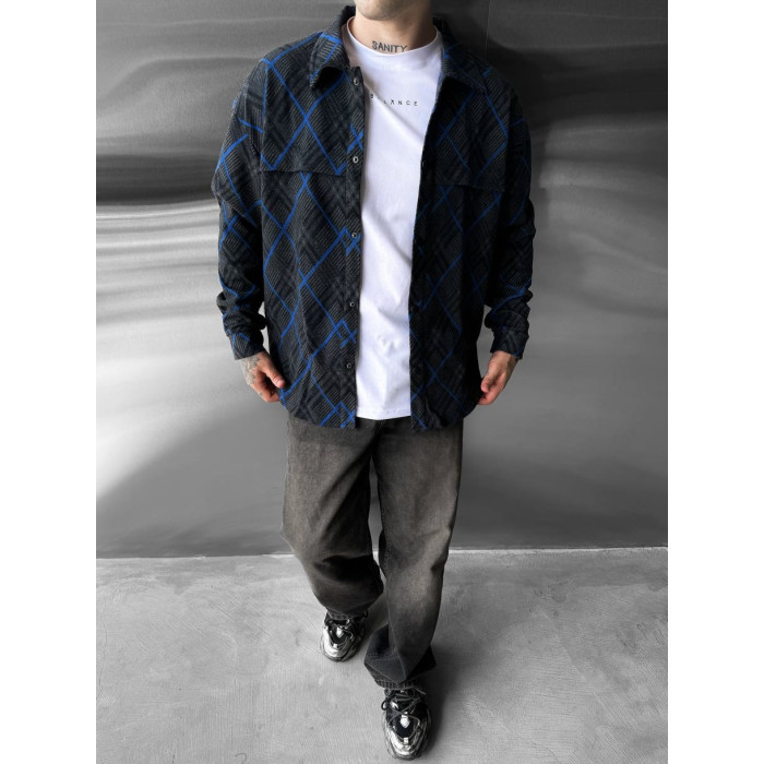 Oversize сорочка в клітинку