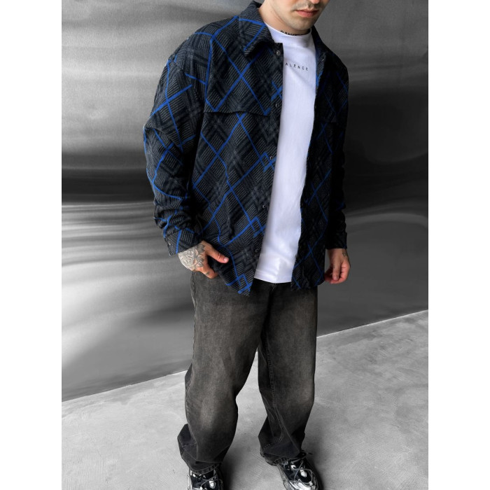 Oversize сорочка в клітинку