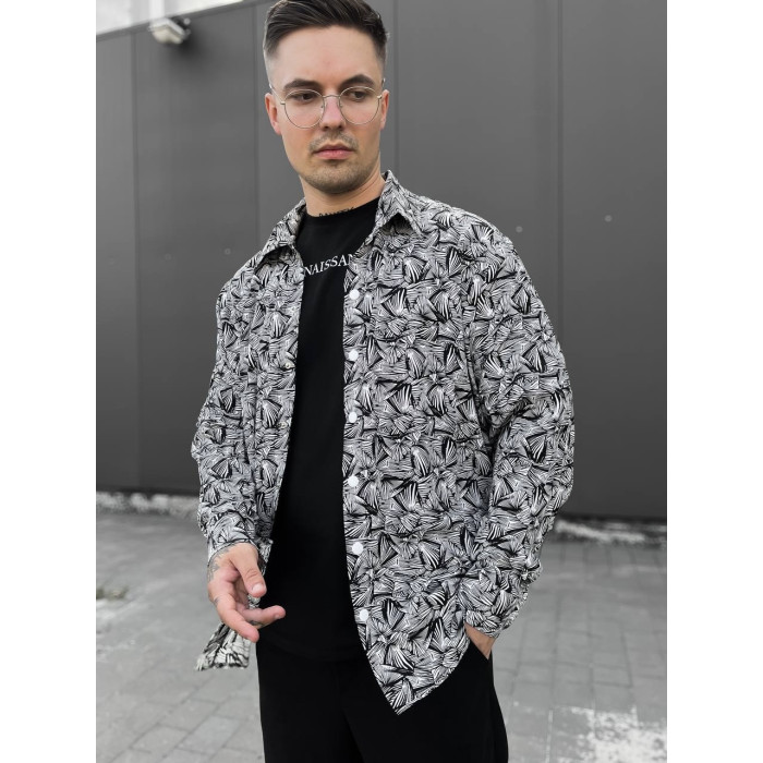 Oversize сорочка з принтом