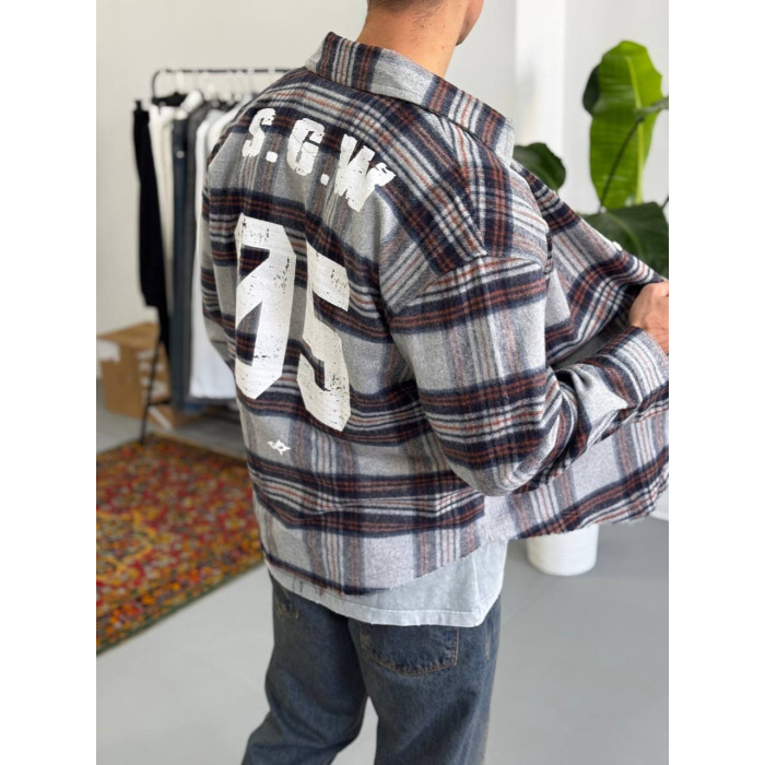 Oversize сорочка в клітинку