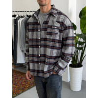 Oversize сорочка в клітинку