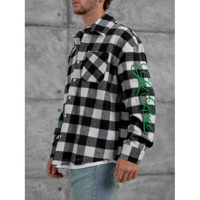 Oversize сорочка в клітинку