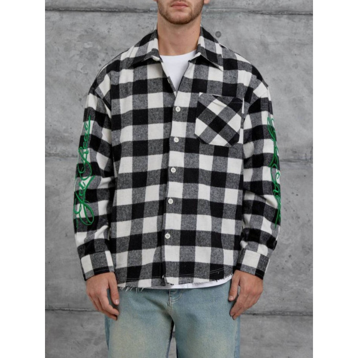 Oversize сорочка в клітинку