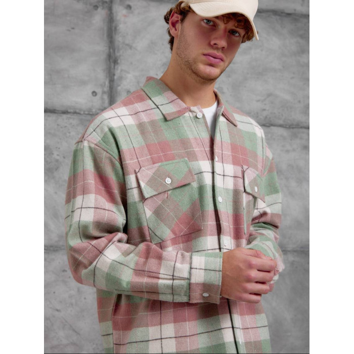 Oversize сорочка в клітинку