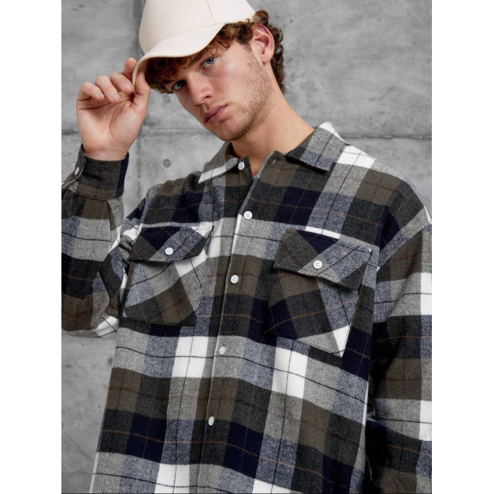 Oversize сорочка в клітинку