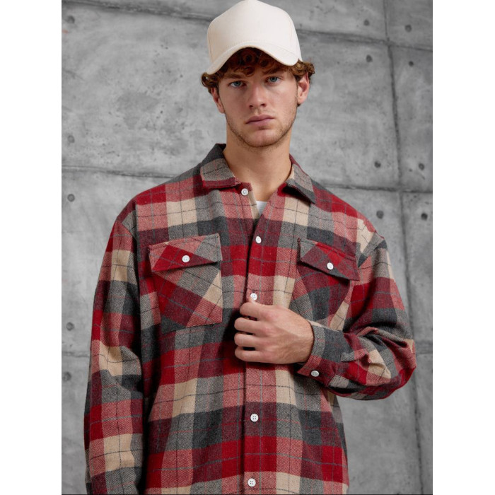 Oversize сорочка в клітинку