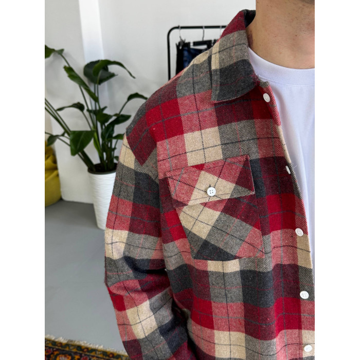 Oversize сорочка в клітинку