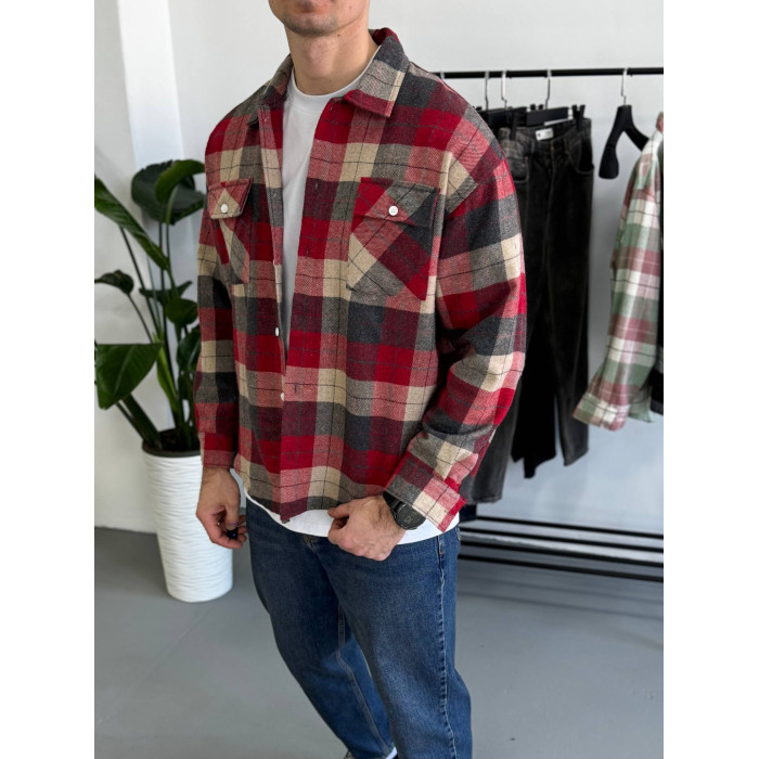 Oversize сорочка в клітинку