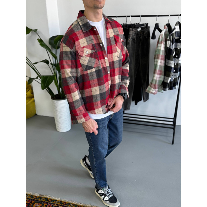 Oversize сорочка в клітинку