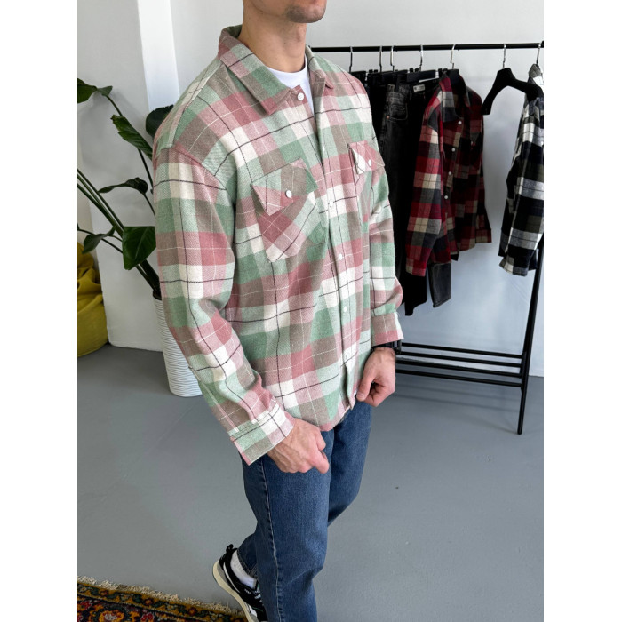 Oversize сорочка в клітинку