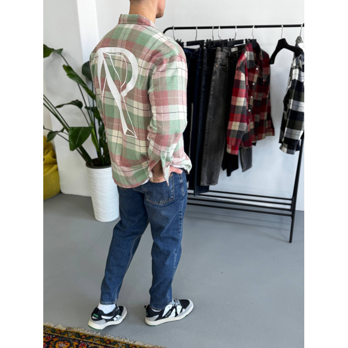 Oversize сорочка в клітинку