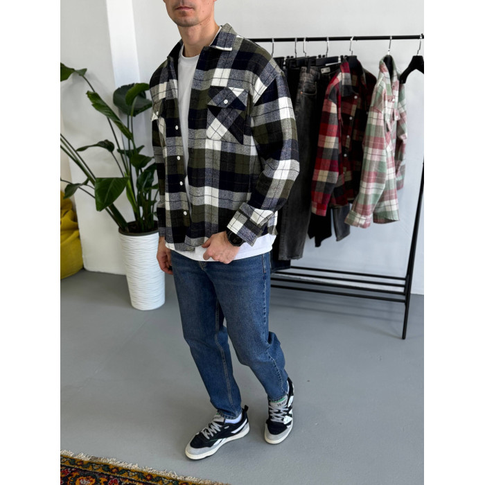 Oversize сорочка в клітинку