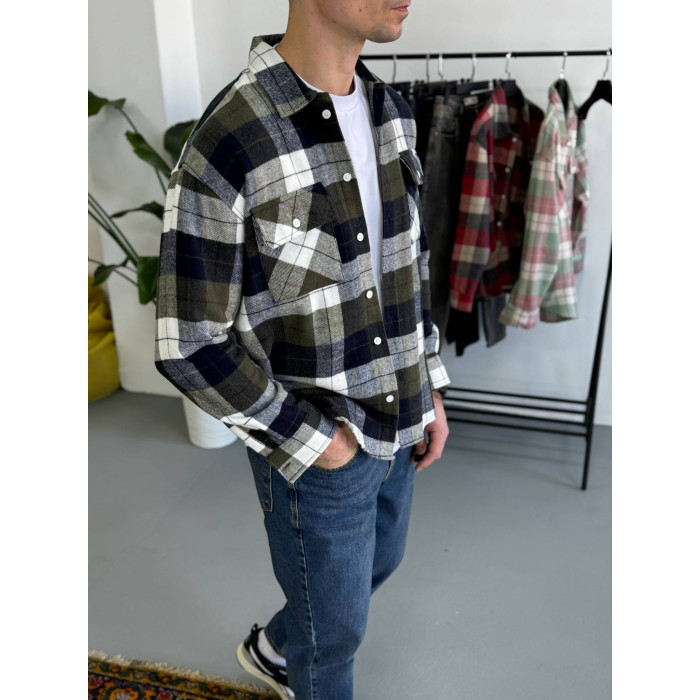 Oversize сорочка в клітинку