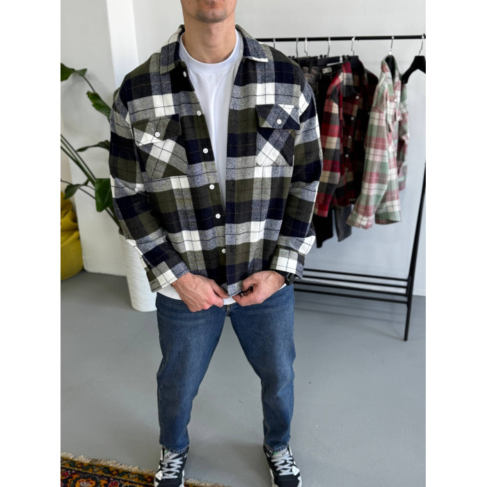 Oversize сорочка в клітинку
