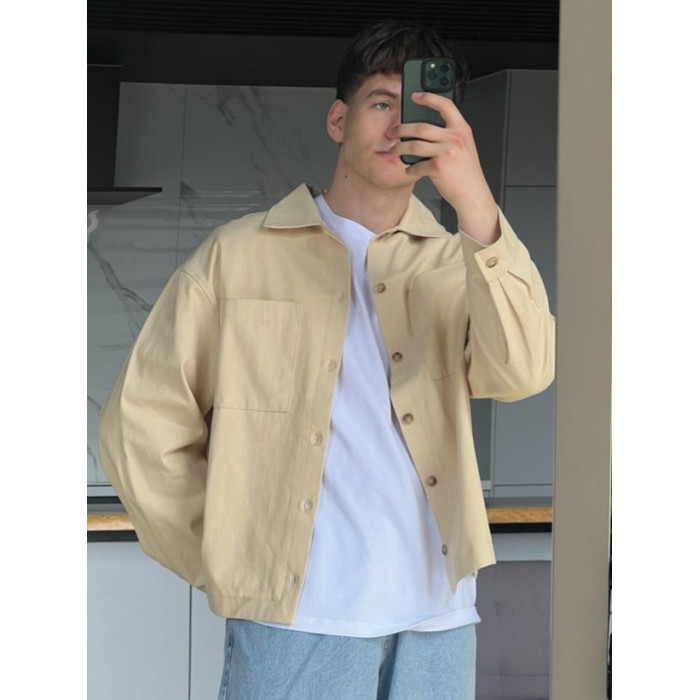 Oversize сорочка зі щільної тканини 