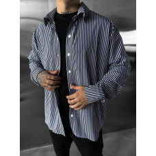 Oversize сорочка у смужку