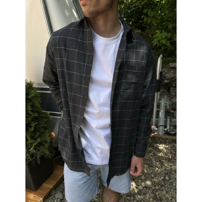 Oversize сорочка в клітинку