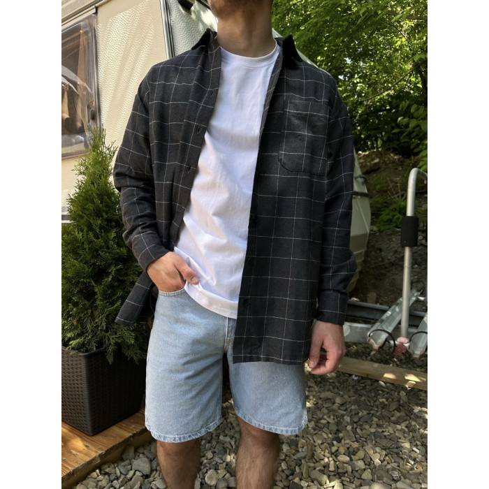 Oversize сорочка в клітинку