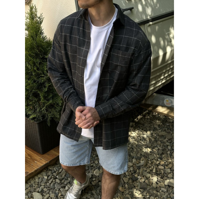 Oversize сорочка в клітинку