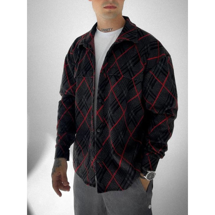 Oversize сорочка в клітинку