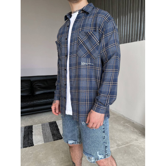 Oversize сорочка в клітинку