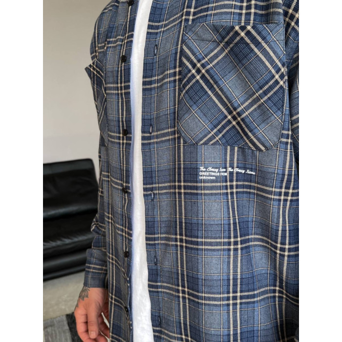 Oversize сорочка в клітинку