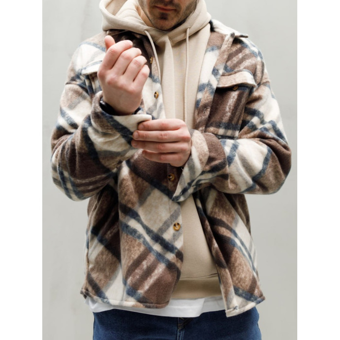 Oversize сорочка в клітинку