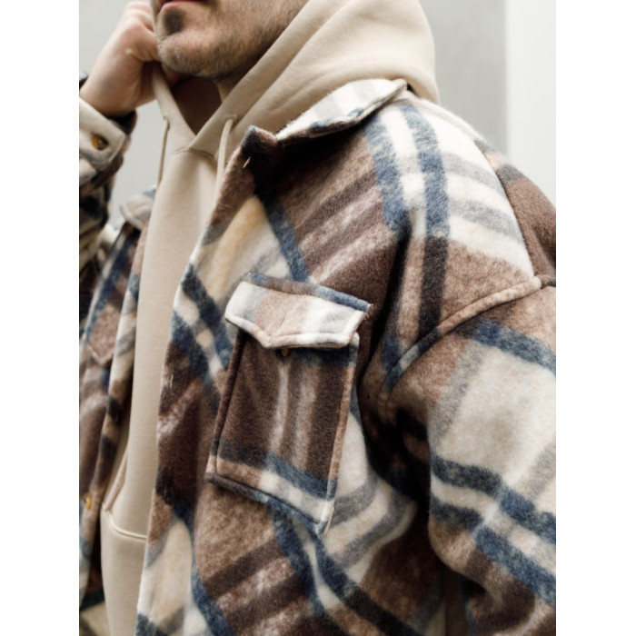 Oversize сорочка в клітинку
