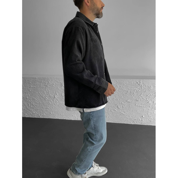 Вельветова oversize сорочка