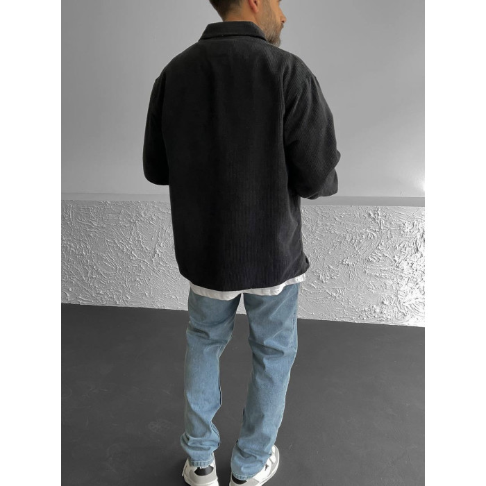 Вельветова oversize сорочка