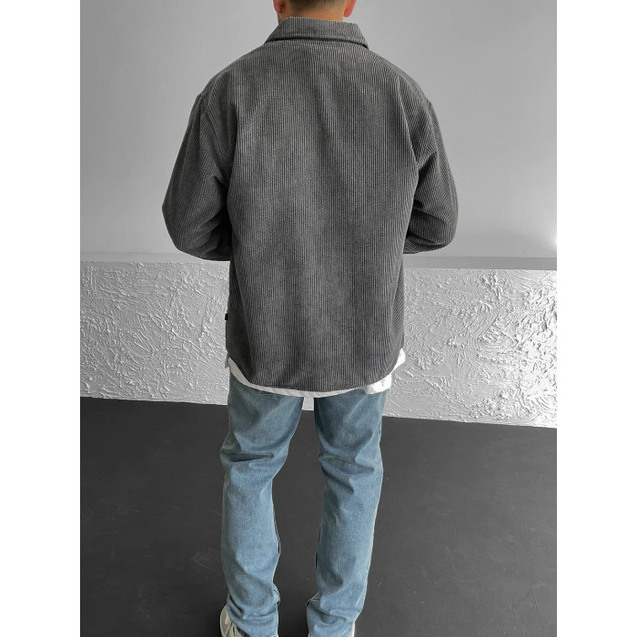Вельветова oversize сорочка