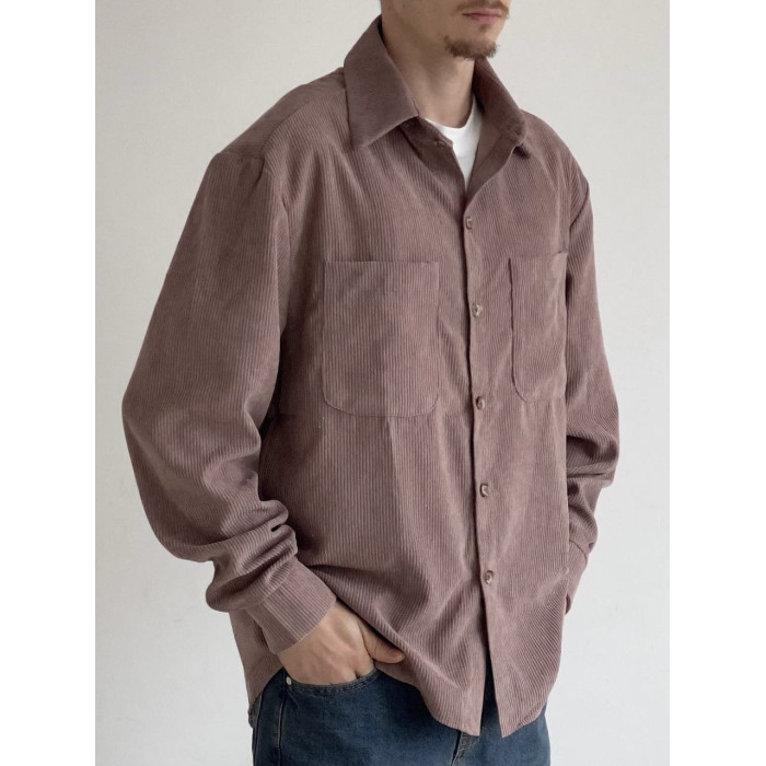 Вельветова oversize сорочка