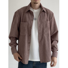 Вельветова oversize сорочка