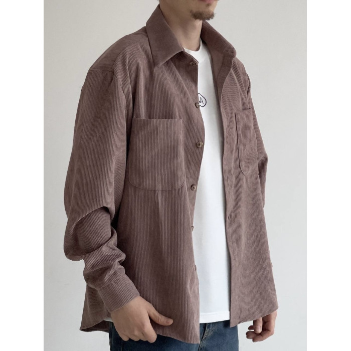 Вельветова oversize сорочка