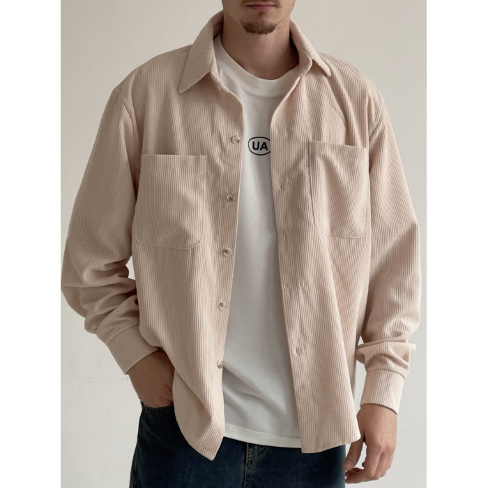 Вельветова oversize сорочка