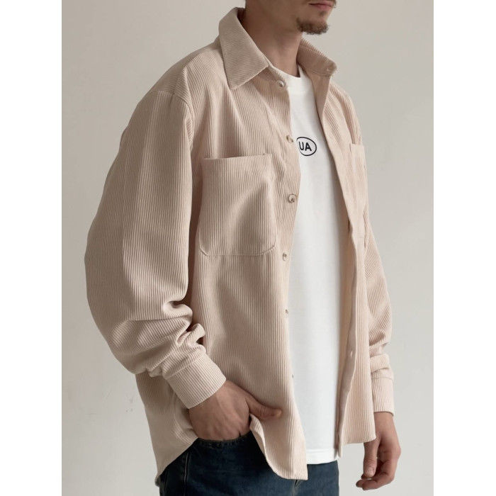 Вельветова oversize сорочка