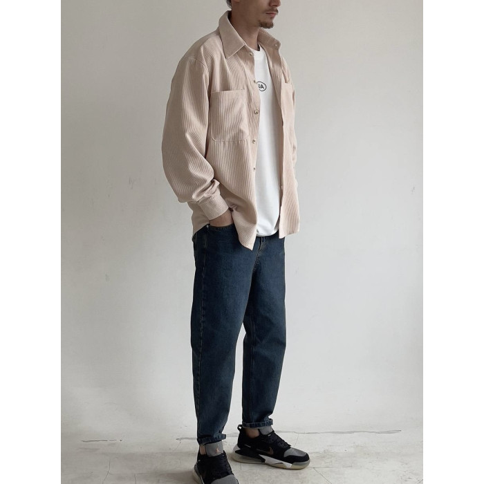 Вельветова oversize сорочка