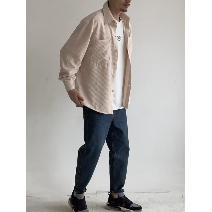 Вельветова oversize сорочка