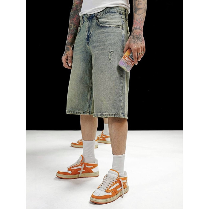 Джинсові шорти Baggy зі рваностями