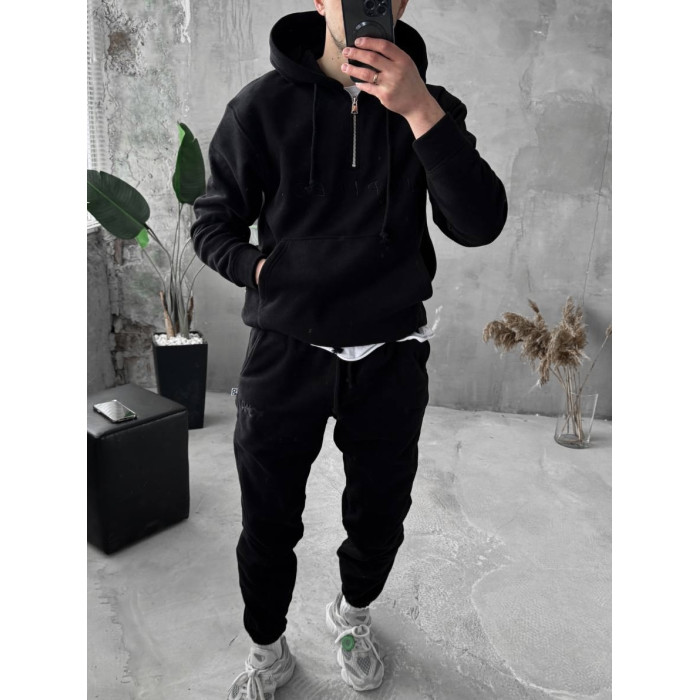 Флісовий oversize костюм з вишивкою