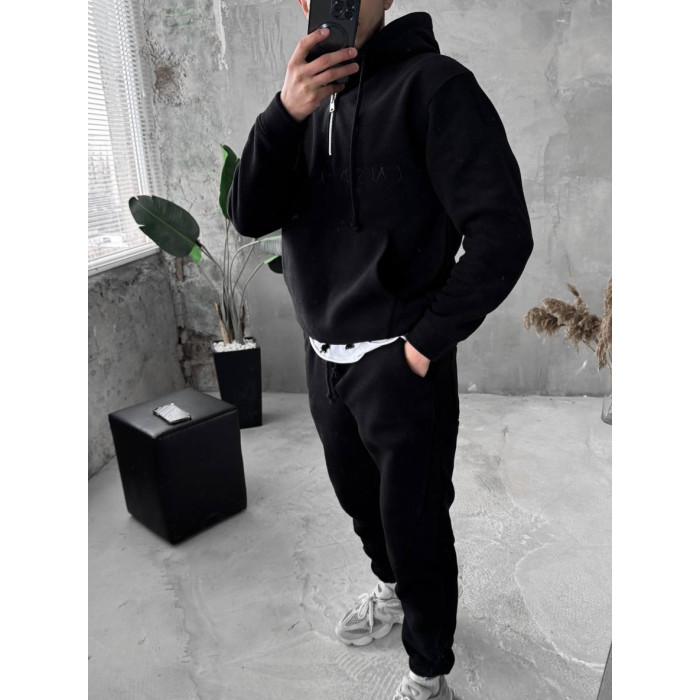 Флісовий oversize костюм з вишивкою