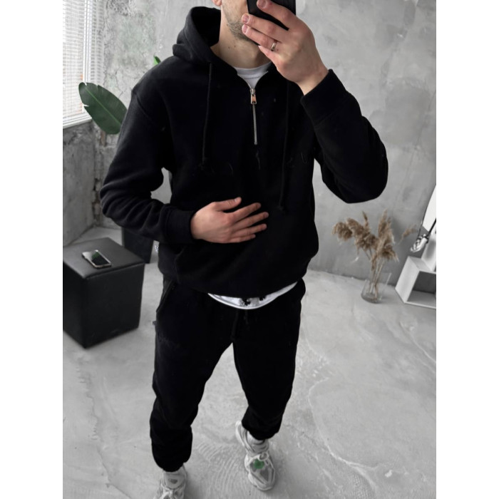 Флісовий oversize костюм з вишивкою