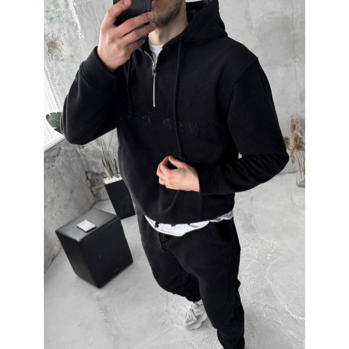 Флісовий oversize костюм з вишивкою