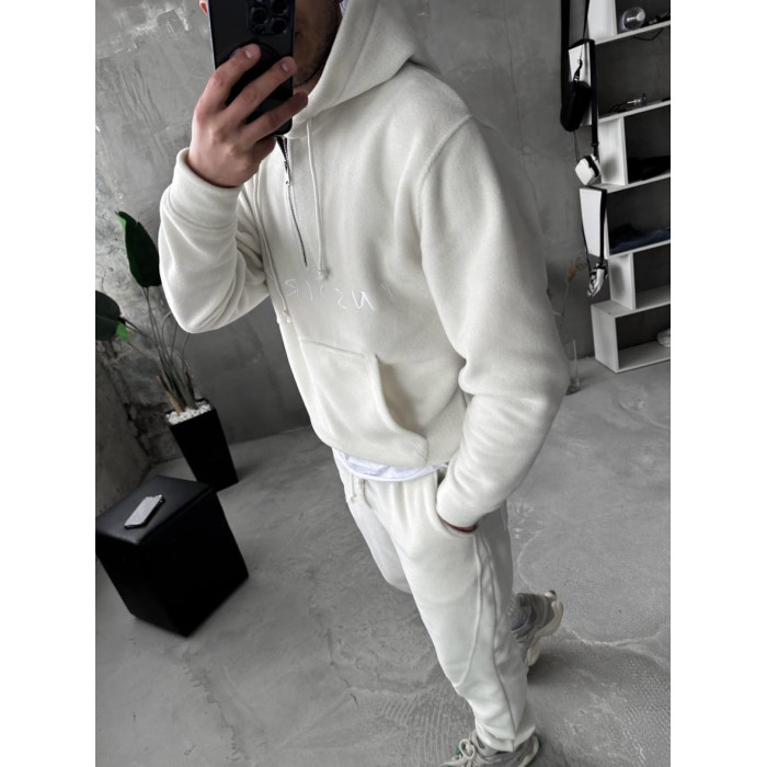 Флісовий oversize костюм з вишивкою